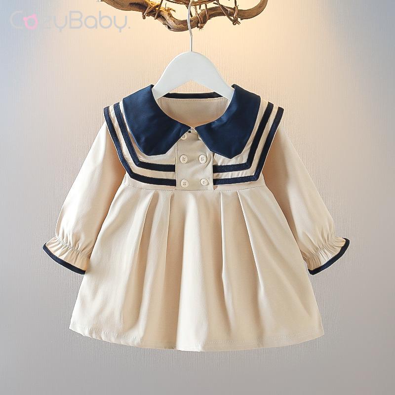 Đầm Công Chúa Mùa Thu Phong Cách Hàn Quốc Nhẹ Nhàng Cho Bé Gái