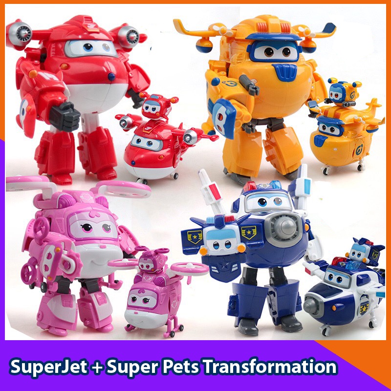 ✒❦﹍Đồ chơi đội bay siêu đẳng superwings, thú cưng cấp, SuperPets biến hình robot - Lobikids