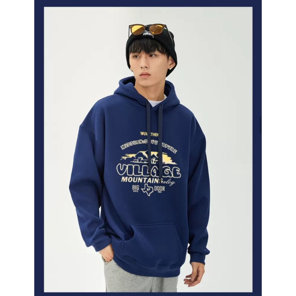 Áo Hoodie Mũ Trùm Đầu VILLAGE Nỉ Ngoại Phong Cách Nam Nữ Thời Trang Hot Trend 2022