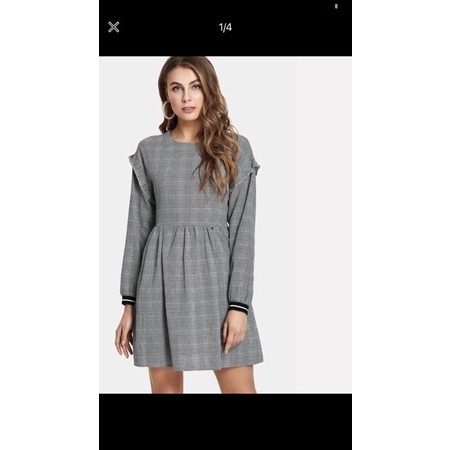 SHEIN đầm caro babydoll size L