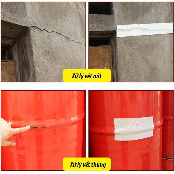 Băng Keo chống thấm đa năng cho tường, trần nhà, mái tôn, ống nước, bể nước, xô chậu, phao bơi, bể bơi