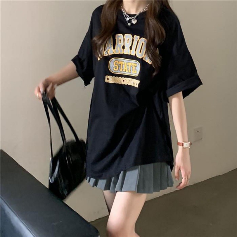 Áo thun tay lỡ WARRIORS ❤️ Áo phông oversize form rộng unisex nam nữ - A01 - Happy Style