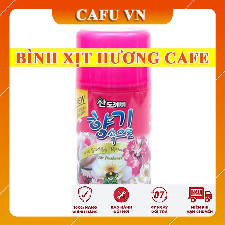 Bình xịt khử mùi xe ô tô hương cafe hàng Hàn Quốc nước hoa xịt thơm ô tô cao cấp Sandokkaebi Korea 300ml