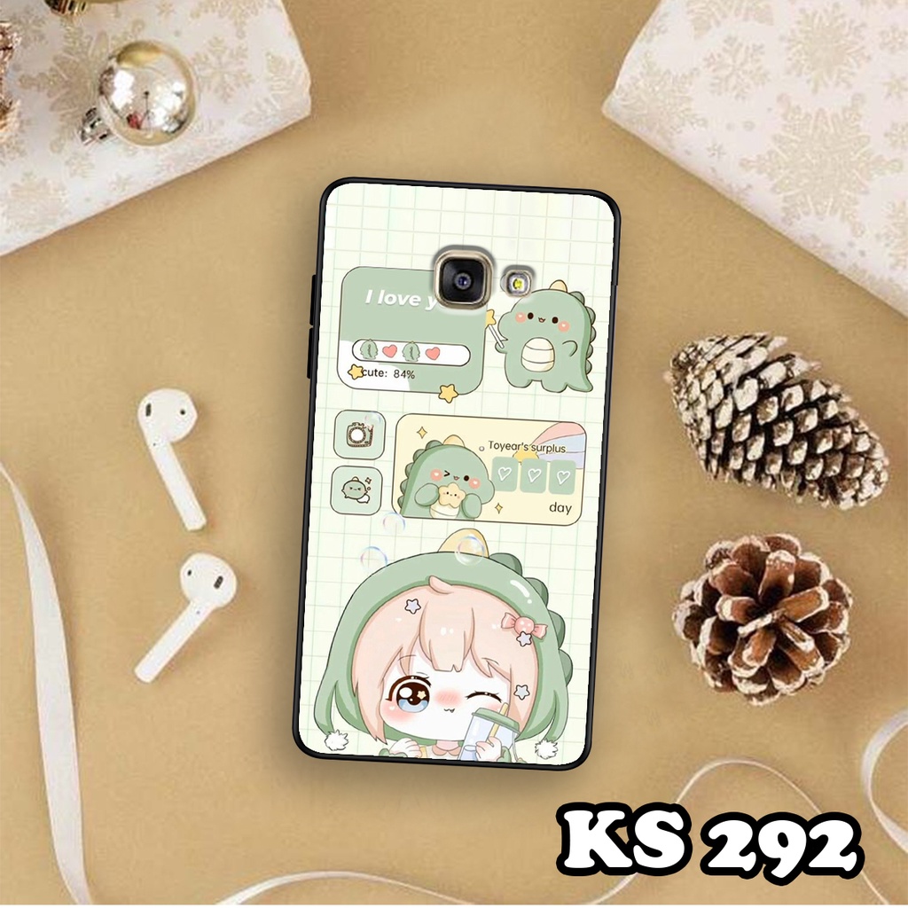 Ốp lưng Samsung A7 2017 - Samsung A5 2017 - Samsung A3 2017 - Ốp in hình khủng long DinoCute - Lưng nhám viền TPU