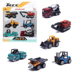 BỘ ĐỒ CHƠI COMBO 6 XE CÔNG TRƯỜNG CHO BÉ / SET 6 XE CÔNG TRÌNH XÂY DỰNG BẰNG KIM LOẠI BỀN ĐẸP SẮC NÉT