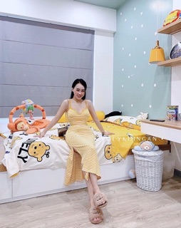 Váy 2 dây kẻ sọc cúp ngực❣️