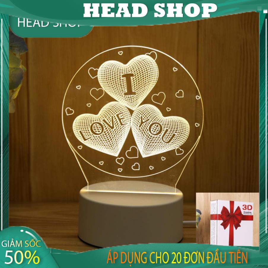 Đèn Ngủ 3D Led Nhiều Mẫu Hình Cực Đẹp Lamp 3d HEAD SHOP