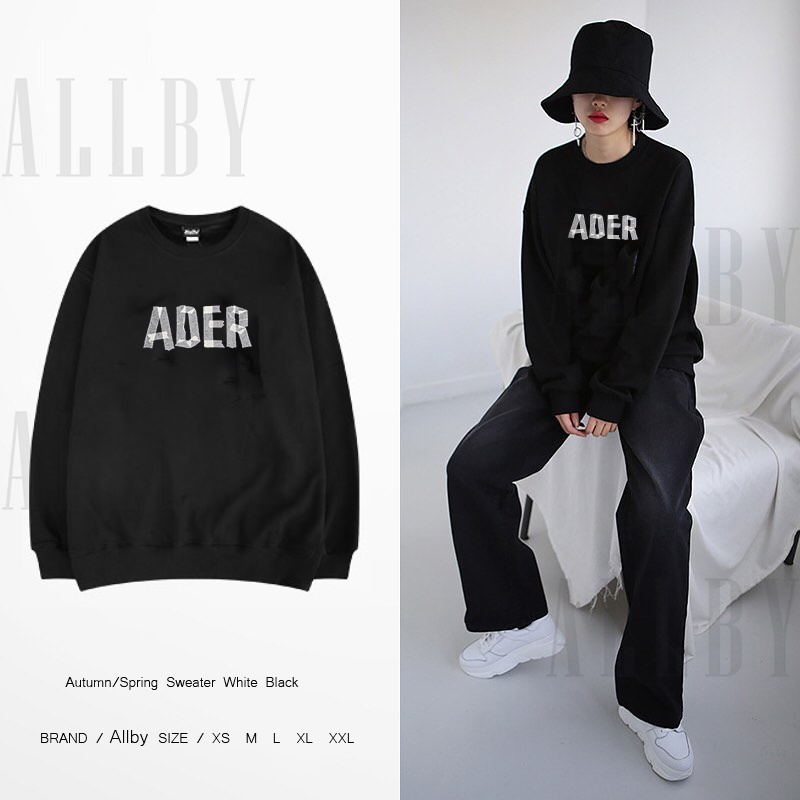 Áo Sweater form rộng Unisex Allby Ader tay bồng vải nỉ