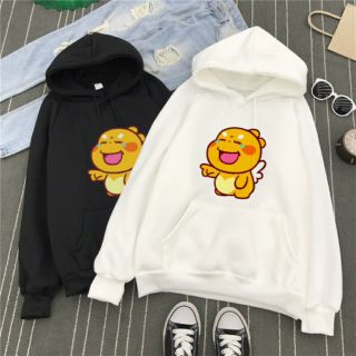Áo đôi thu đông phối nón hoodie