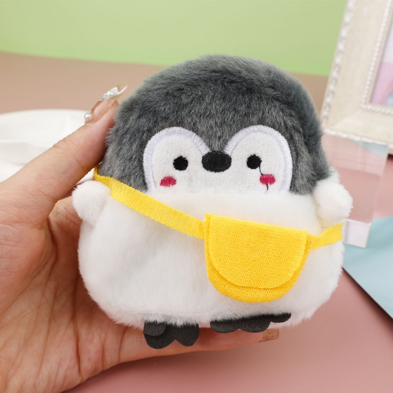 Ví Đựng Tiền Xu / Móc Khóa Hình Chim Cánh Cụt Nhồi Bông Mềm Mại / Móc Khóa Dễ Thương Cho Nữ