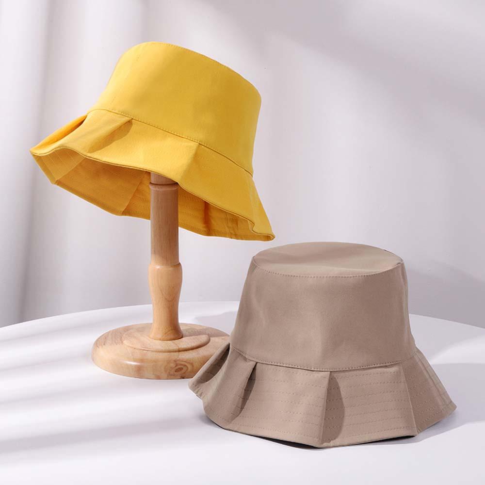 Nón Bucket Chất Liệu Cotton Màu Sắc Ngọt Ngào Thời Trang Mùa Hè