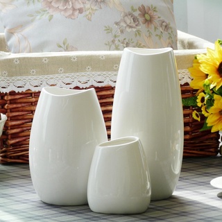 Bình hoa - Lọ gốm sứ loại đẹp cao 24.5cm trang trí nhà cửa decor nội thất sang trọng phong cách Bắc âu