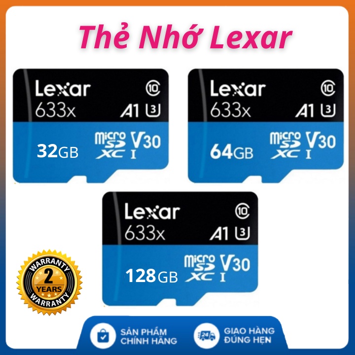 Thẻ nhớ Lexar MicroSDHC UHS-I 128Gb / 64Gb /32Gb Class 10 100MB/s - Bảo hành 2 năm