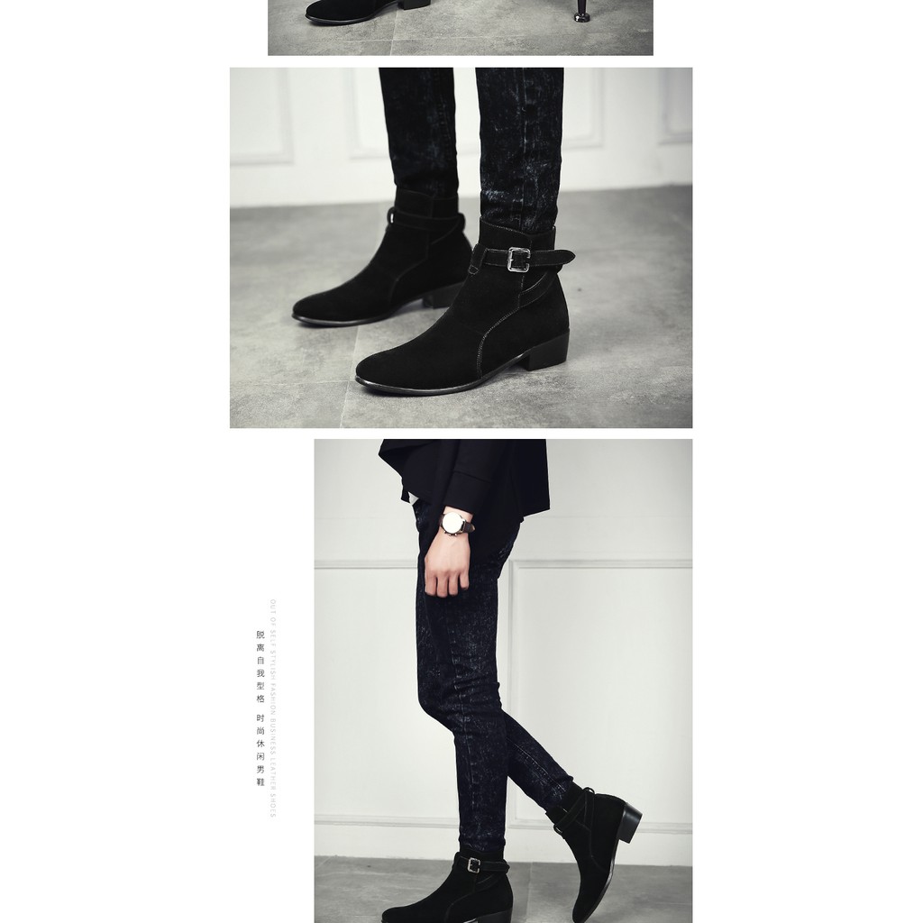 Chelsea boot da lộn nam JTPX-9055-JJ của HILLGLOBAL | BigBuy360 - bigbuy360.vn