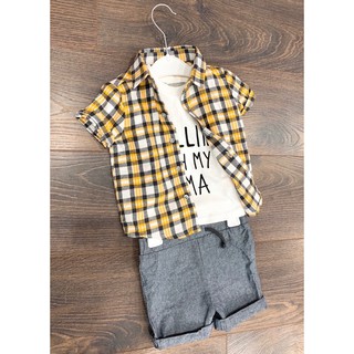 Set sơ mi 3ct Primark xuất xịn bé trai
