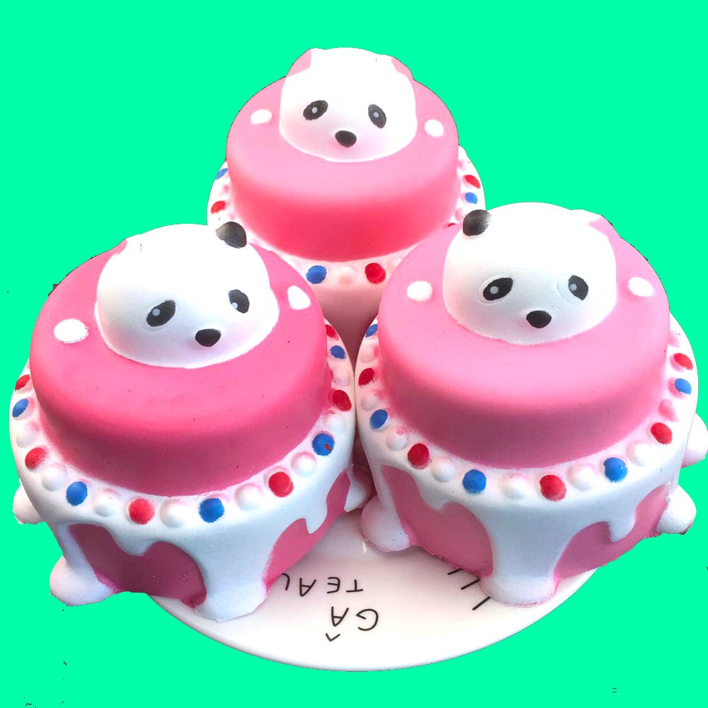 Đồ chơi Squishy bánh gato 2 tầng kem gấu trúc PANDA trứng siêu đáng yêu ngộ nghĩnh