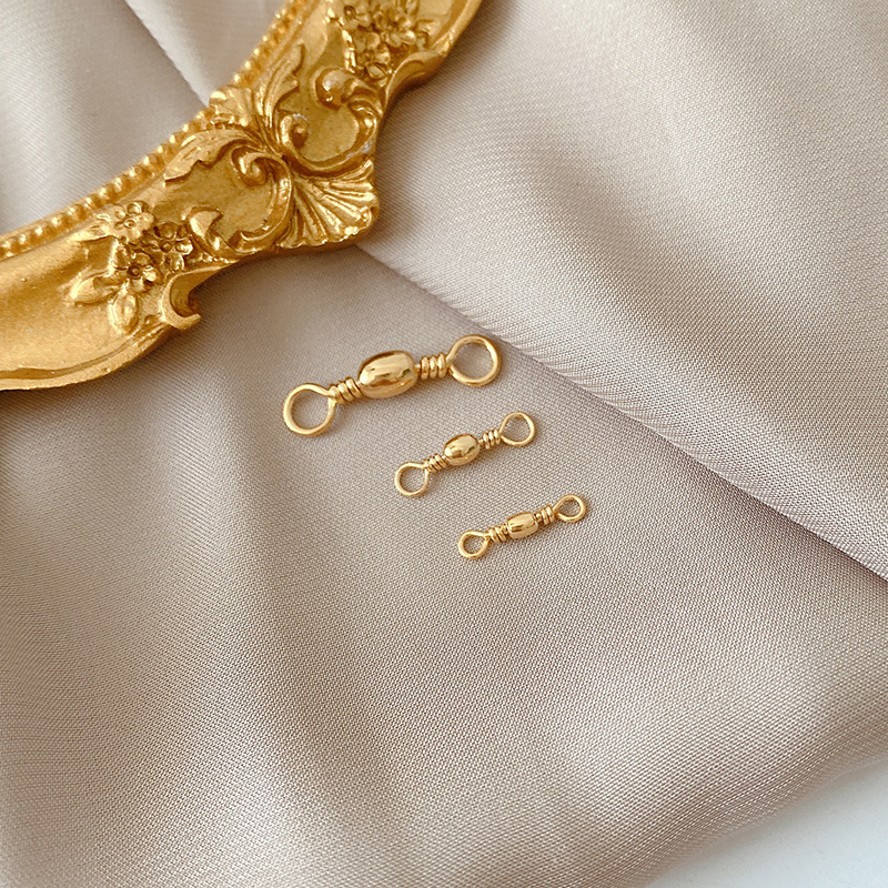 1 Cặp Móc Khóa Vòng cổ 8 Nút Mạ Vàng 18K