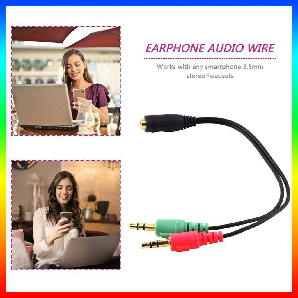Dây Cáp Chuyển Đổi Âm Thanh Tai Nghe 2 Trong 1 3.5mm