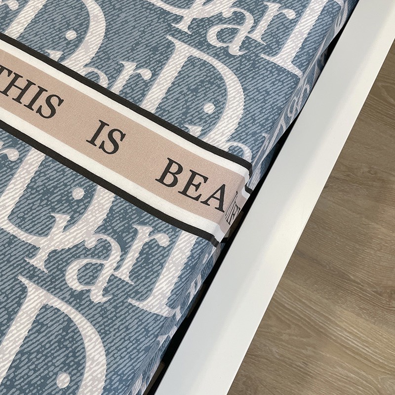 Bộ ga gối ETAMI BEDDING Dior drap giường cotton poly 5D, ga trải giường + 2 vỏ gối nằm