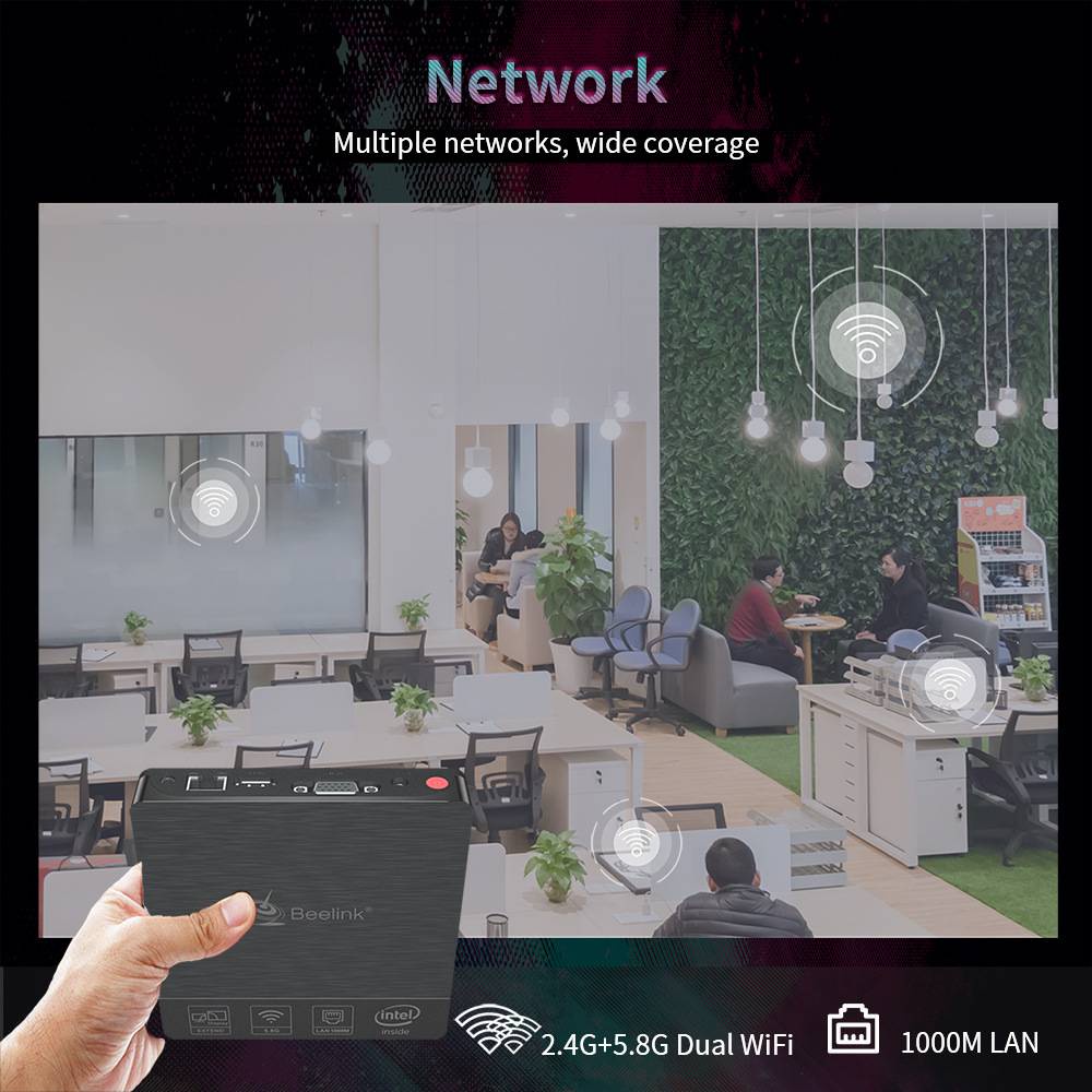 Máy tính máy tính mini BT4 Z8500, phòng khách 4K công suất thấp, máy tính HTPC | BigBuy360 - bigbuy360.vn