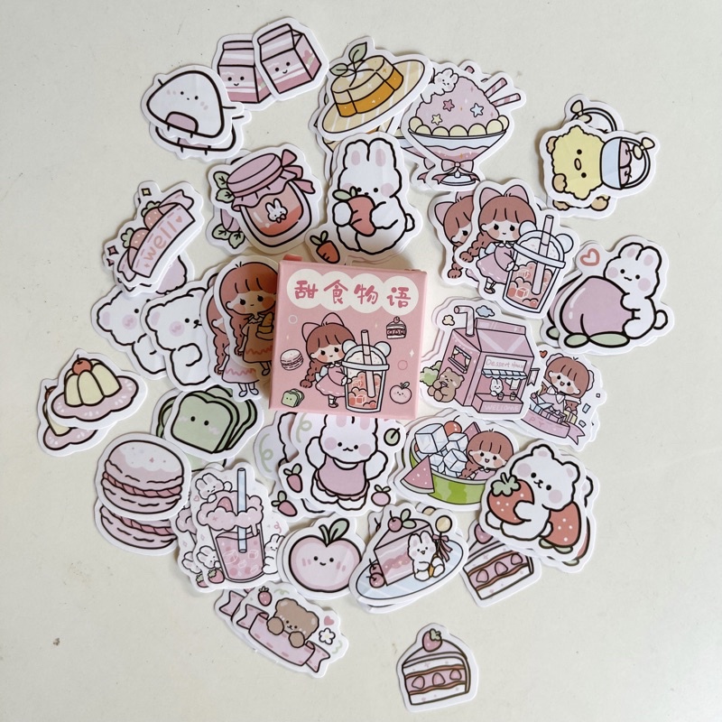 Hộp 50 sticker dễ thương