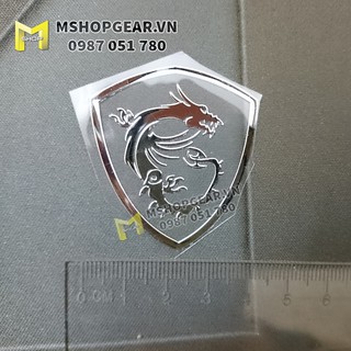 Sticker logo MSI nikel bạc