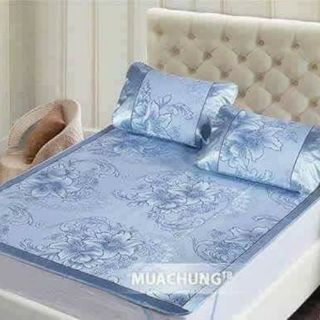 Chiếu lụa hoa 3D