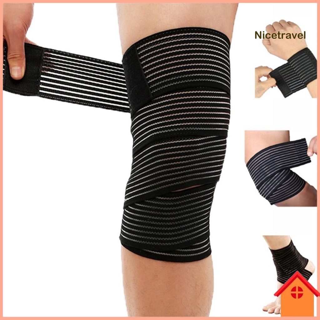 Băng Quấn Bảo Vệ Cổ Tay / Đầu Gối / Khuỷu Tay / Mắt Cá Chân Thiết Kế Co Giãn Thoáng Khí Hỗ Trợ Tập Thể Thao