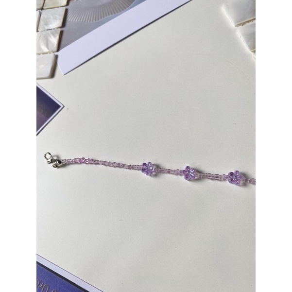 Vòng tay hạt cườm purple