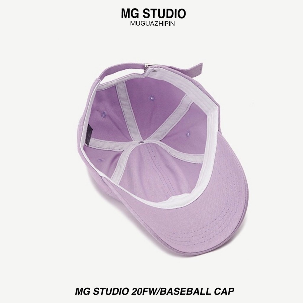 Mũ lưỡi trai MG STUDIO thêu chữ side by side 1990 thời trang