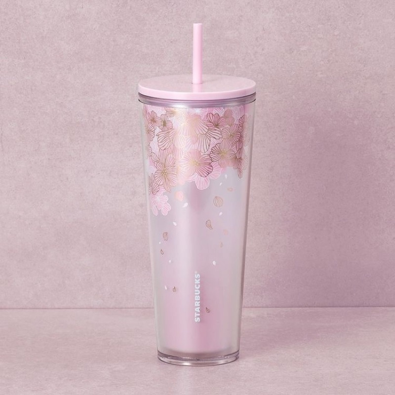 - LY NHỰA 2022 CHERRY BLOSSOM (SAKURA) COLD CUP 24oz
