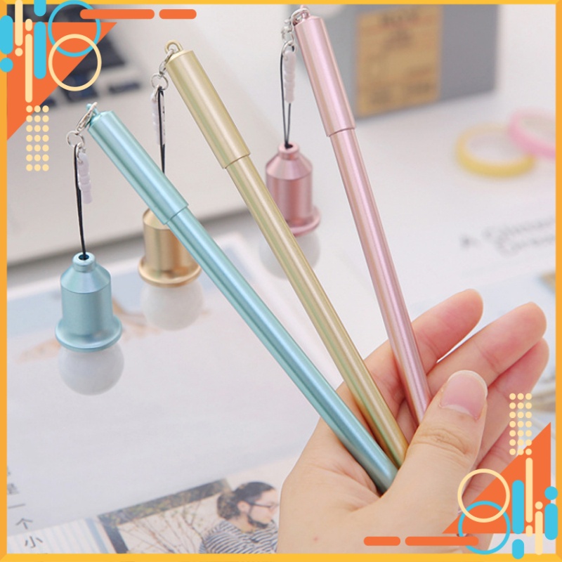 Bút Bi Mực Đen Treo Bóng Đèn Phát Sáng Ngộ Nghĩnh