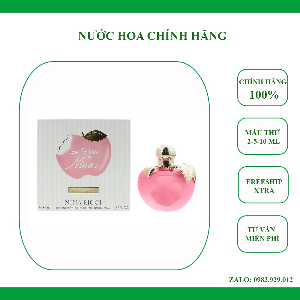 Nước hoa nữ Nina Ricci Les Sorbets de Nina (Mẫu thử)