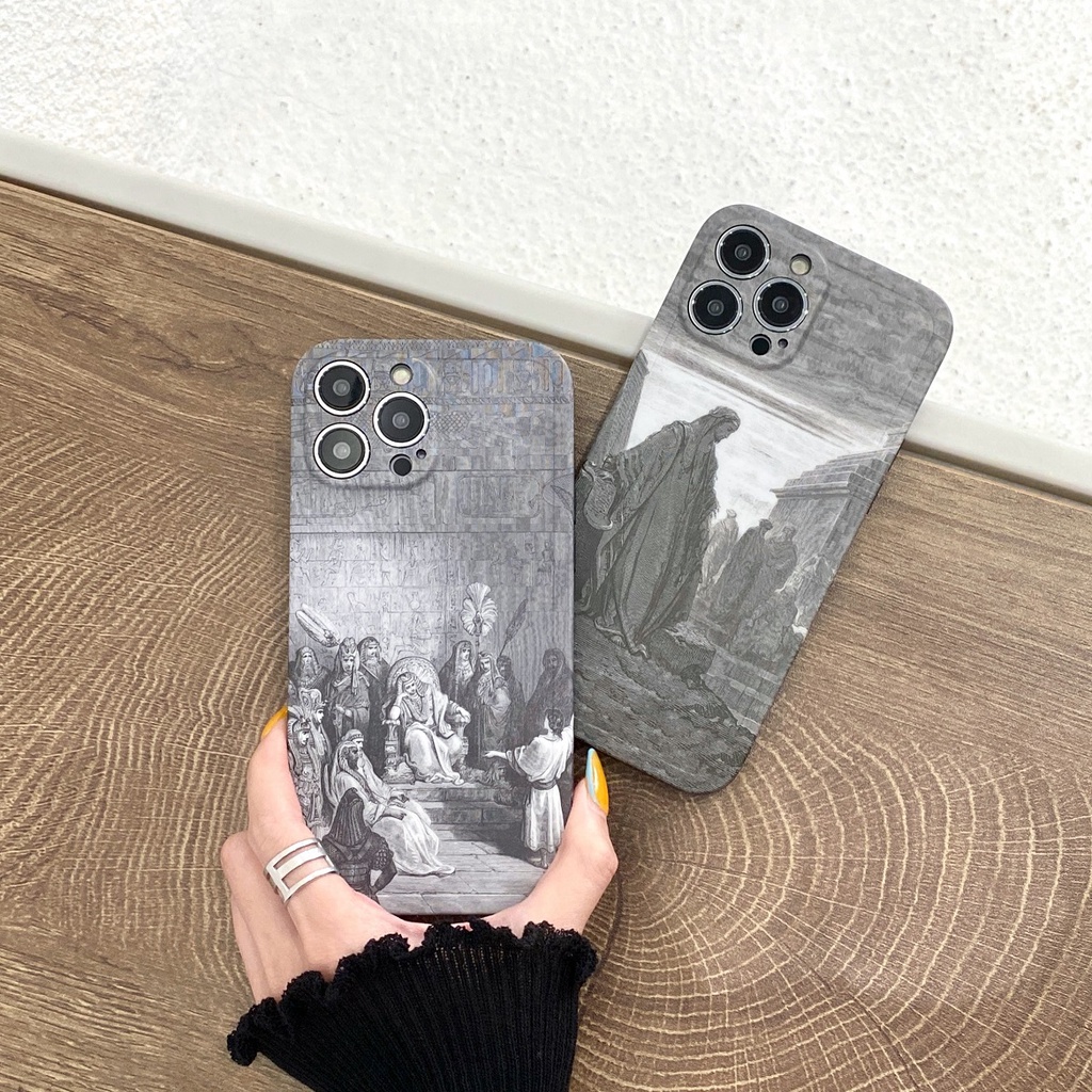 Ốp Điện Thoại Mềm Hình Tranh Sơn Dầu Cho Iphone 7plus / 8plus x / xs xsmax 11 11promax 12 12pro 12promax 13 13pro 13promax 12mini 13mini