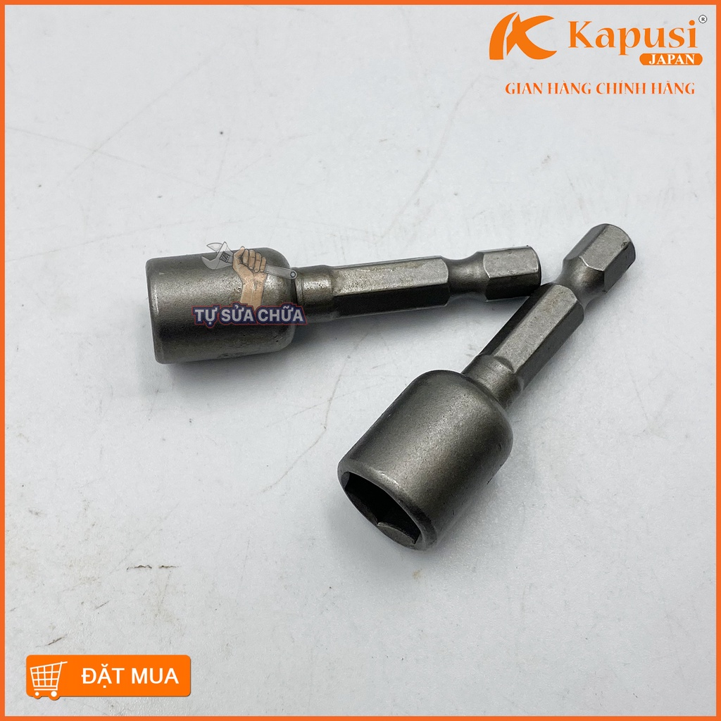 Bộ mũi vít cho máy khoan đầy đủ các loại mũi vít dẹt,bake, sao, đầu chụp chuôi lục giác thép S2 chính hãng Kapusi siêu b