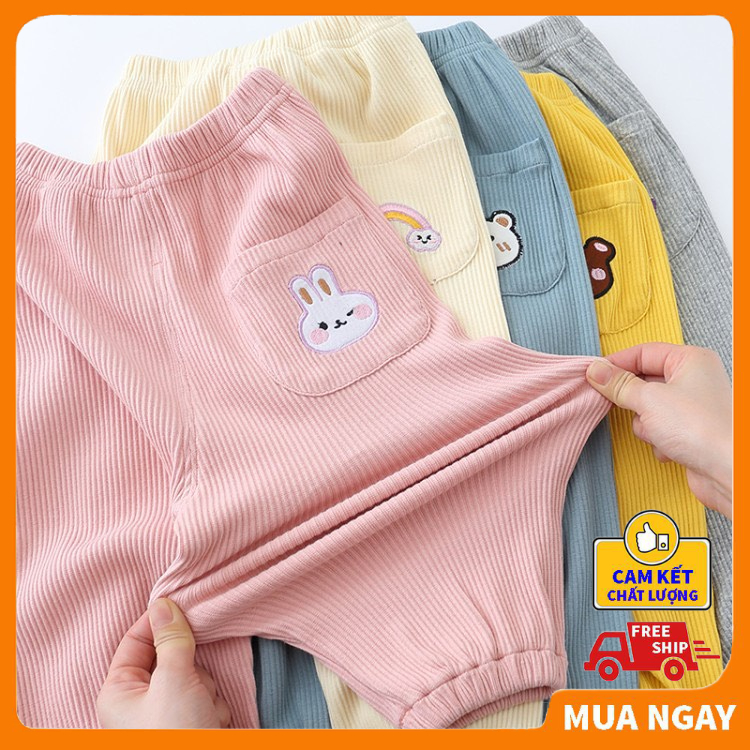 Quần len tăm cho bé quần bé trai bé gái thu đông bo chun cực mềm mịn siêu dễ thương từ 8 - 16kg