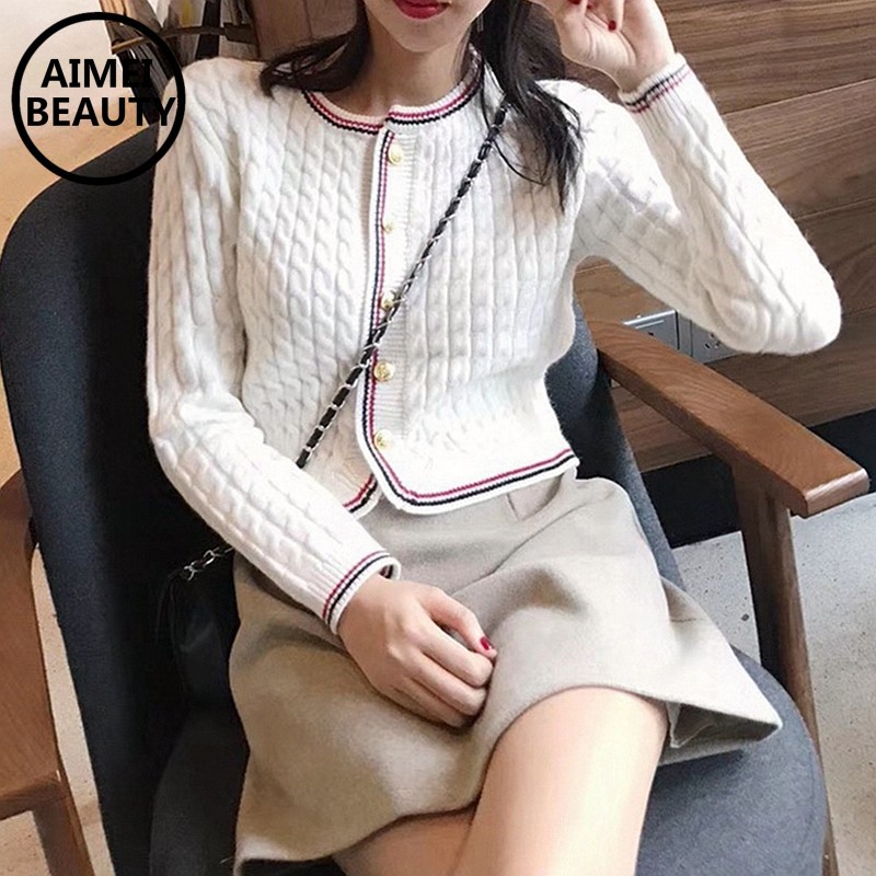 Áo cardigan dệt kim form ngắn trẻ trung AIMEIBEAUTY