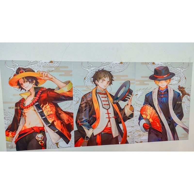 Tranh dán tường one piece, bộ 3 tranh dán trường anime