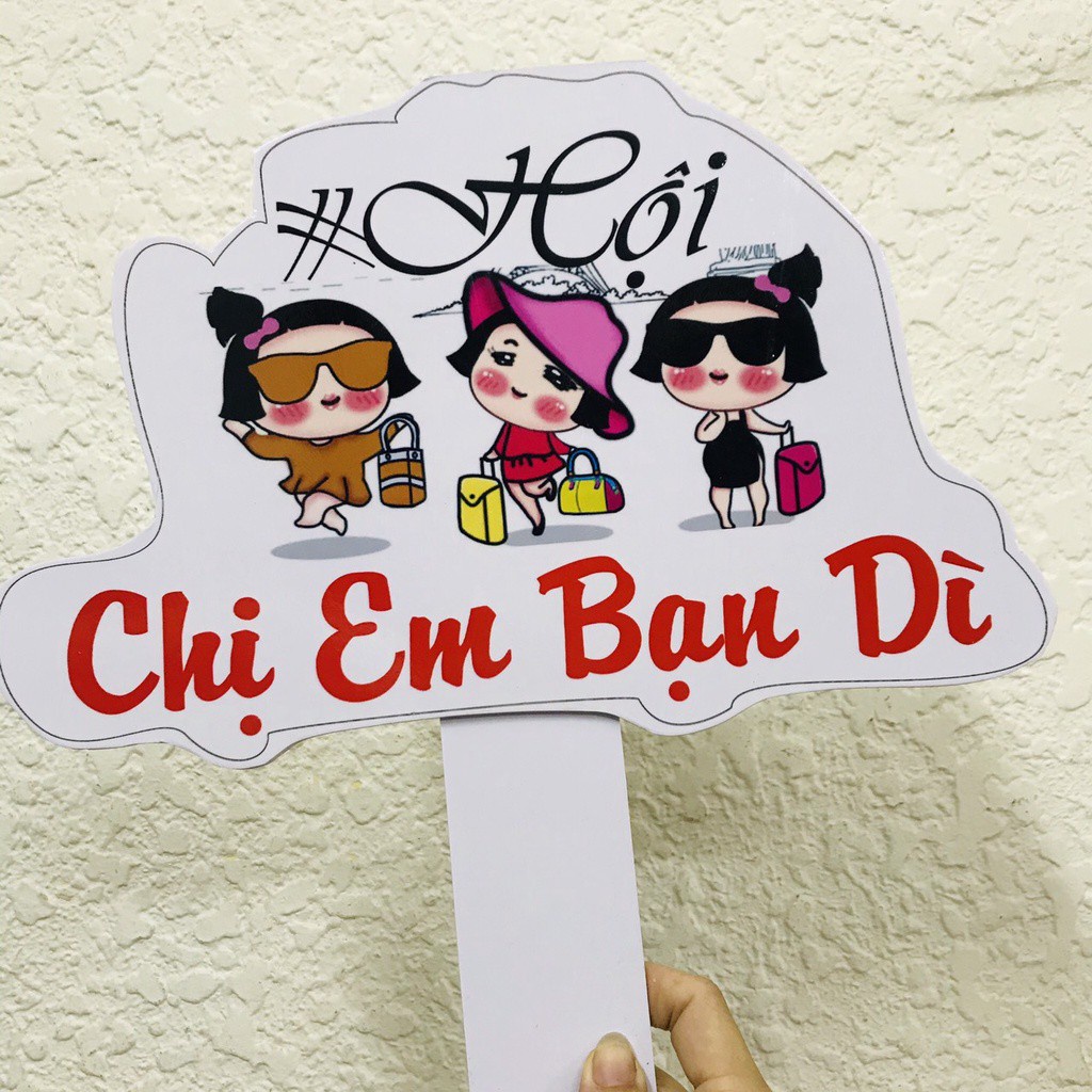 [Ảnh thật] Bảng cầm tay sinh nhật - bảng cầm tay đám cưới - bảng hashtag cầm tay dễ thương 30cm