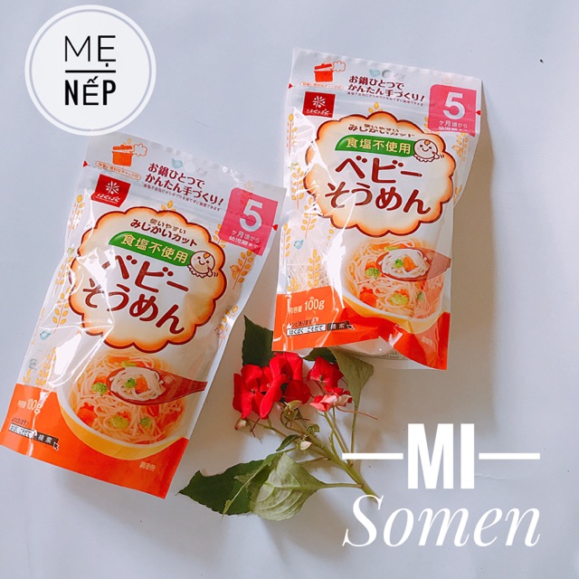 Mì somen rau củ cho bé từ 5m