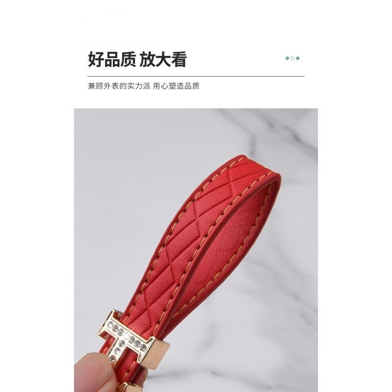 Móc Chìa Khóa Bằng Da PU Thời Trang Cho Nam Và Nữ Móc Khóa Dây Da Đính Kim Cương Sáng Tạo Chống Mất Thời Trang Dành Cho Nam Và Nữ