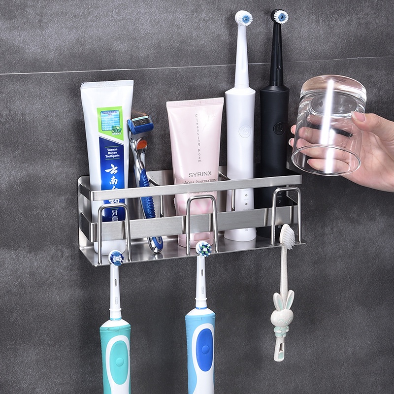 Oxygen072 Giá đỡ bàn chải đánh răng bằng Thép không gỉ gắn tường Trong dòng Thép không gỉ 3 người Thông số kỹ thuật Treo Bộ lưu trữ Bàn tường