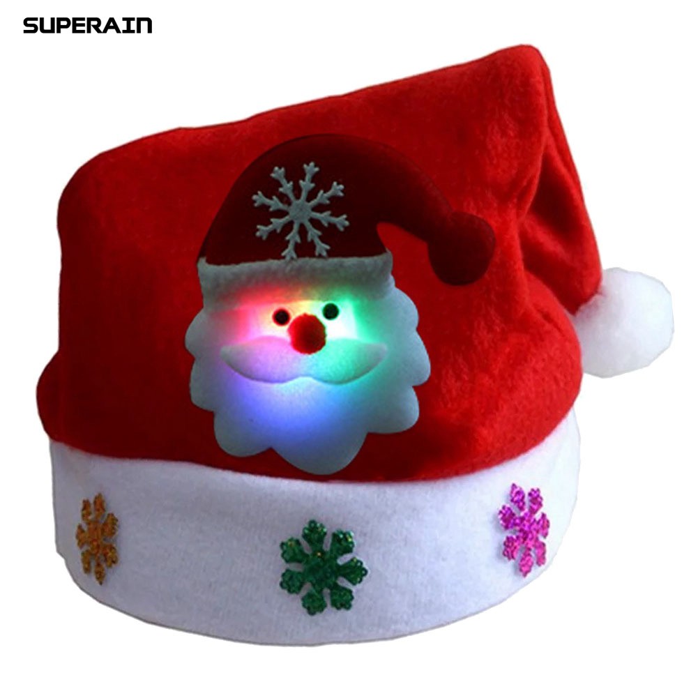 Mũ Ông Già Noel Và Người Tuyết Có Đèn LED