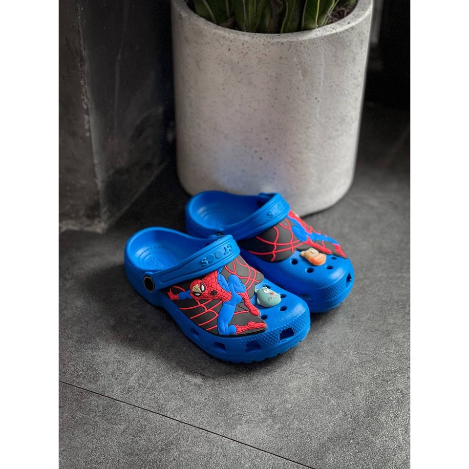 Giày Cross Trẻ Em Spiderman Classic 2 Chính Hãng Size 24 Đến 35 - Tặng 4 Jibbizt - Sấu Vui Vẻ