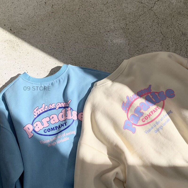 Áo thun nỉ dài tay, áo sweat paradise phong cách Hàn Quốc | BigBuy360 - bigbuy360.vn