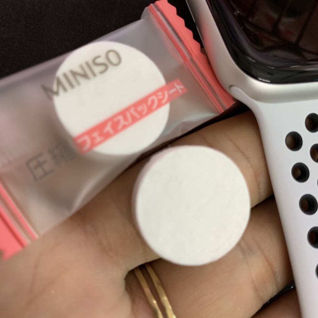 [STD]  Combo 100 nạ nén vải không dệt tre tự nhiên Miniso