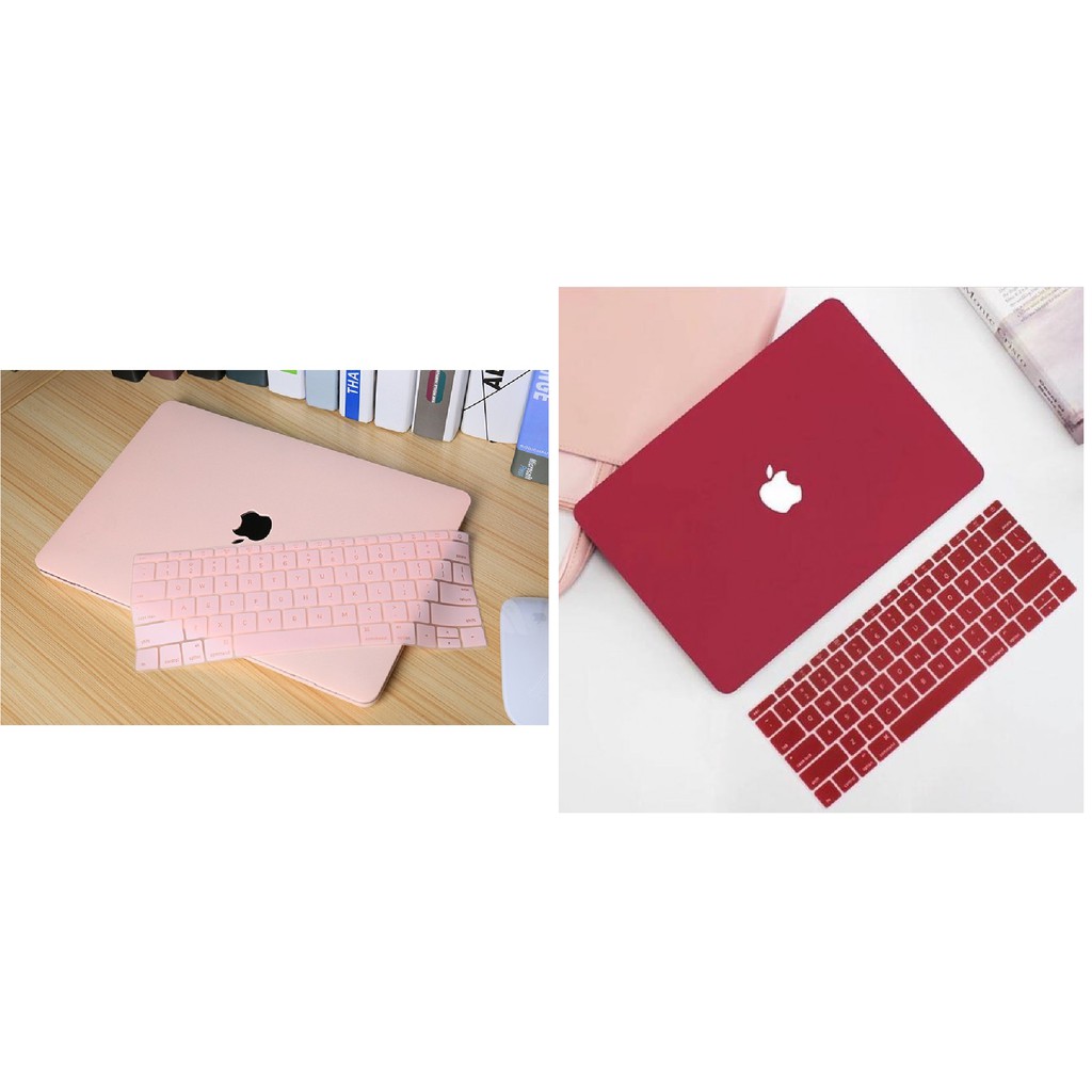 Combo ốp + phủ phím Macbook Air 13&quot; (2018-2021 ) nhiều  màu (Tặng kèm nút chống bụi và bộ chống gãy sạc)