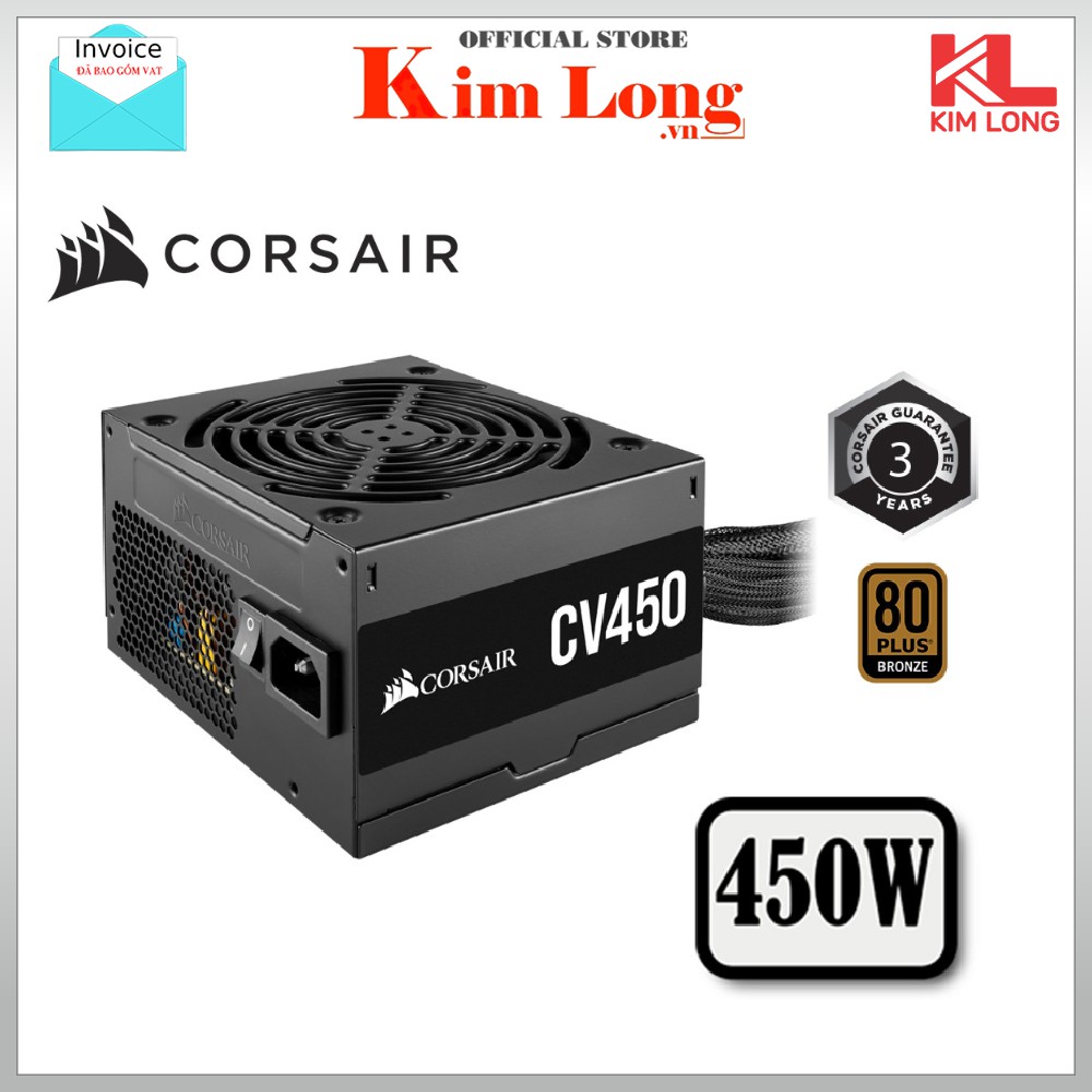 Nguồn máy tính CORSAIR CV450 - 450W 80 Plus Bronze