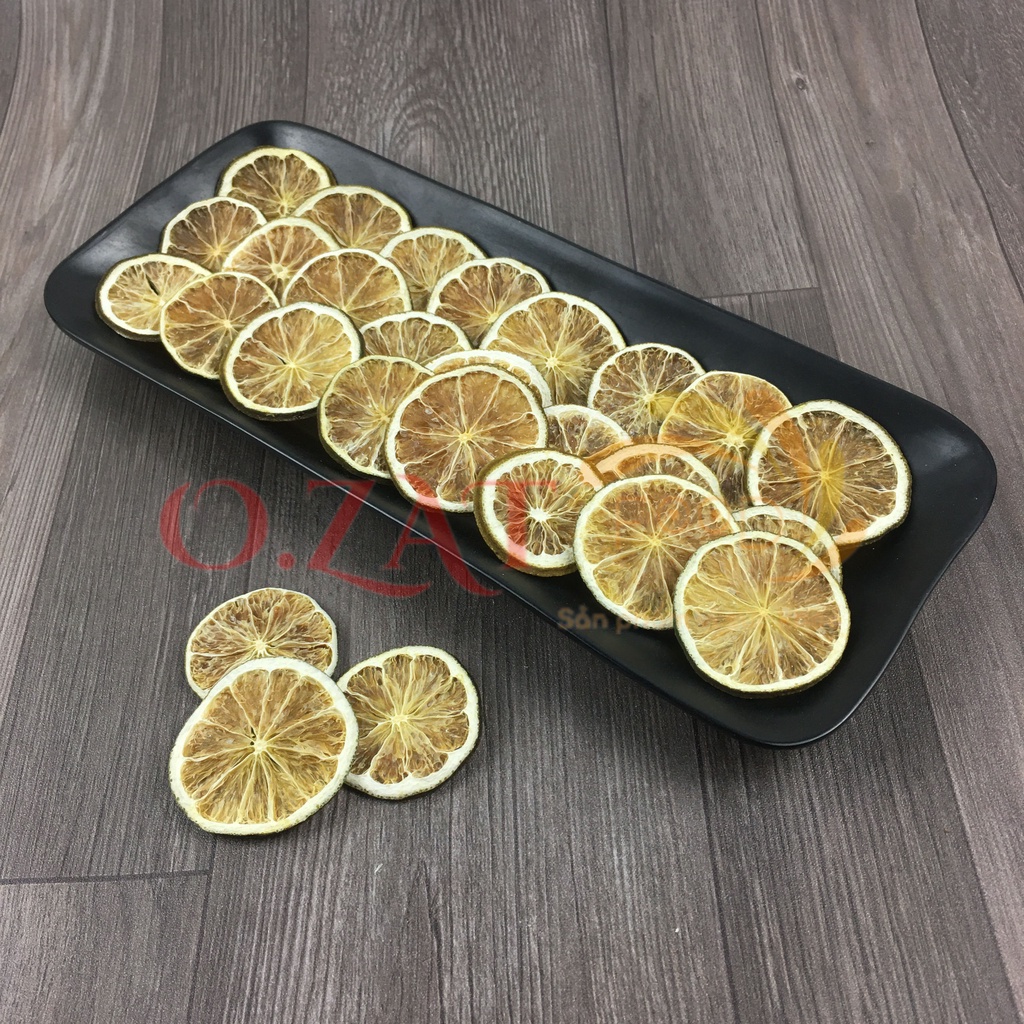 Chanh sấy khô hàng đẹp O.ZAT Food 100g - dùng trang trí bánh kem decor hoặc pha trà sản phẩm như hình