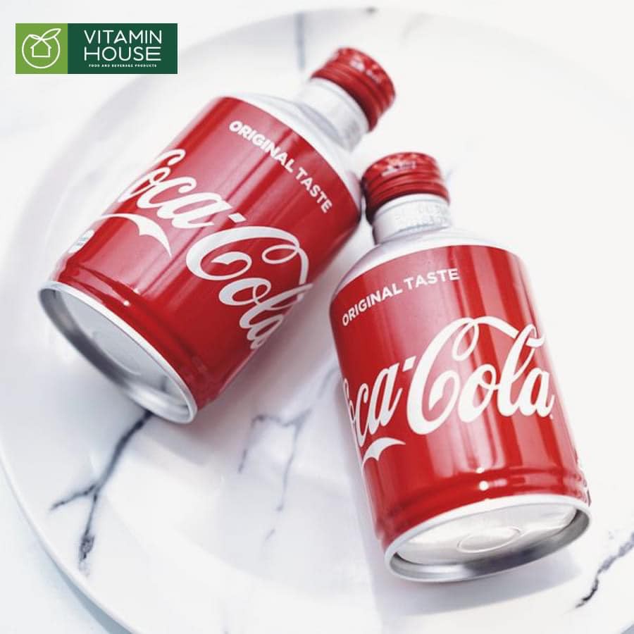 Coca Cola Nhật chai Nhôm Lùn Nắp Vặn 300ml [VITAMIN HOUSE] -038690